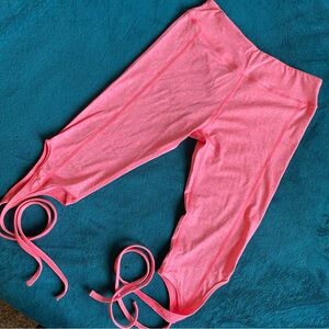 Bright pink Tie up active leggings fitness